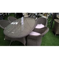 Rattan 6 Seater Oval Dining Set - Brand New Boxed