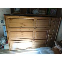 Wardrobe plus shelves and drawer storage