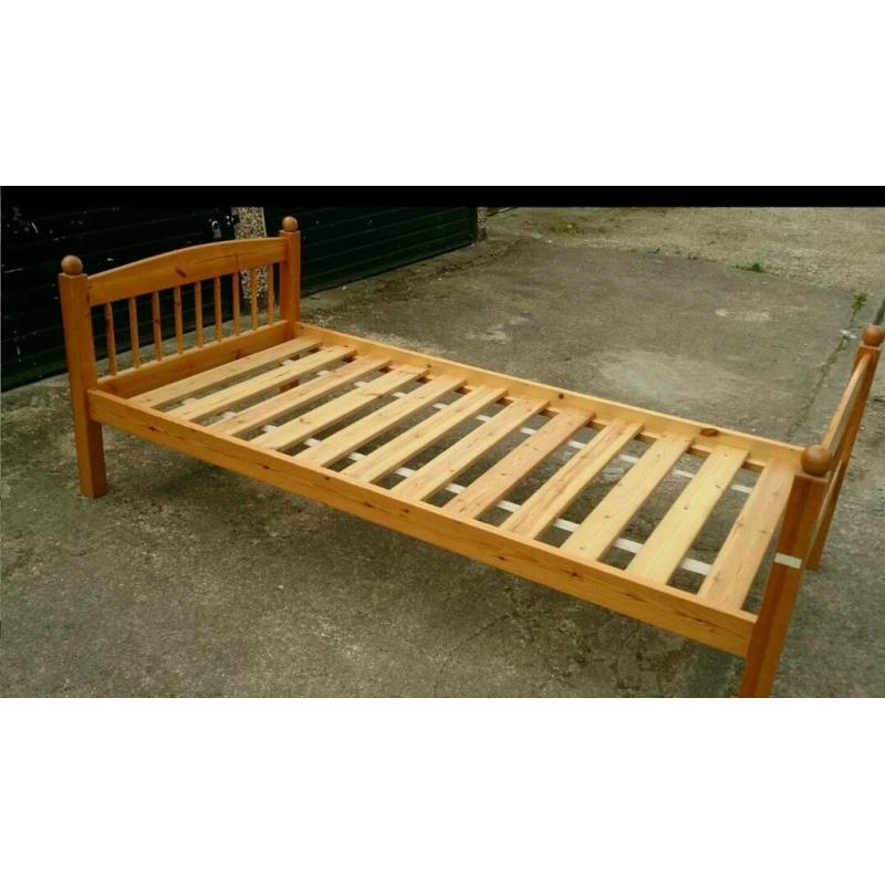 solid pine single bed in excellent condition