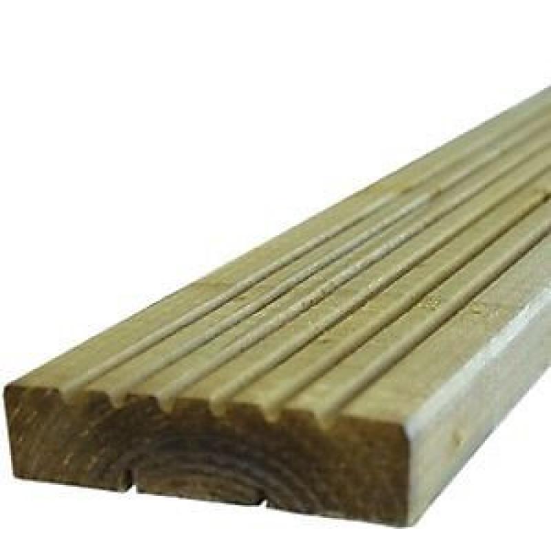 Timber decking pressure treated