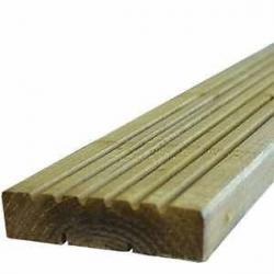 Timber decking pressure treated