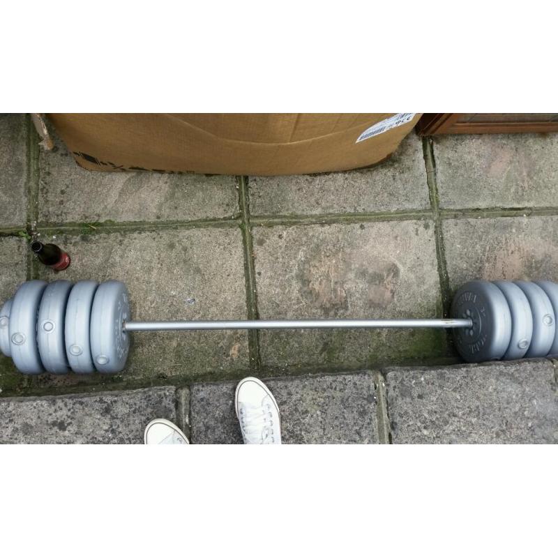 York barbell with weights