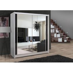 BRAND NEW-FULL MIRRORED SLIDING DOOR GERMAN WARDROBE 120cm-2016 MODEL-EXPRESS DELIVERY