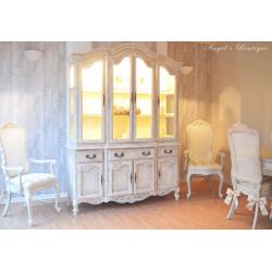 *** WOW *** UNIQUE & BEAUTIFUL *** French Antique Shabby Chic Style Glass Display Cabinet !!!