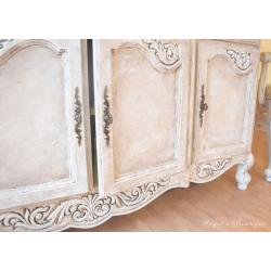 *** WOW *** UNIQUE & BEAUTIFUL *** French Antique Shabby Chic Style Glass Display Cabinet !!!