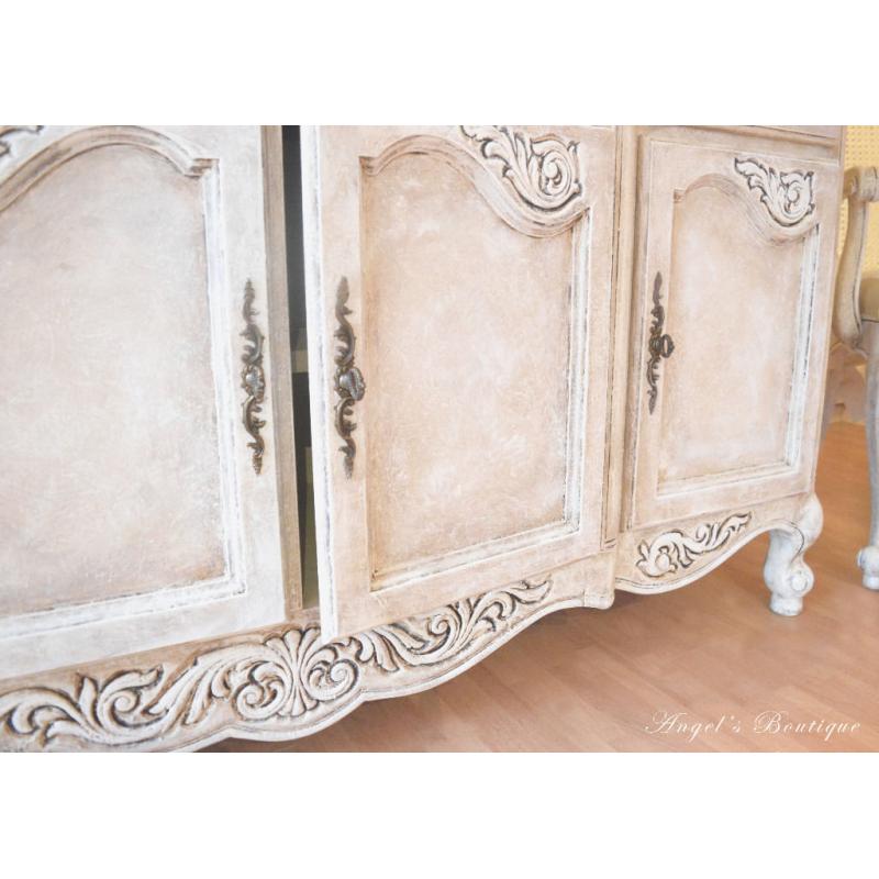 *** WOW *** UNIQUE & BEAUTIFUL *** French Antique Shabby Chic Style Glass Display Cabinet !!!