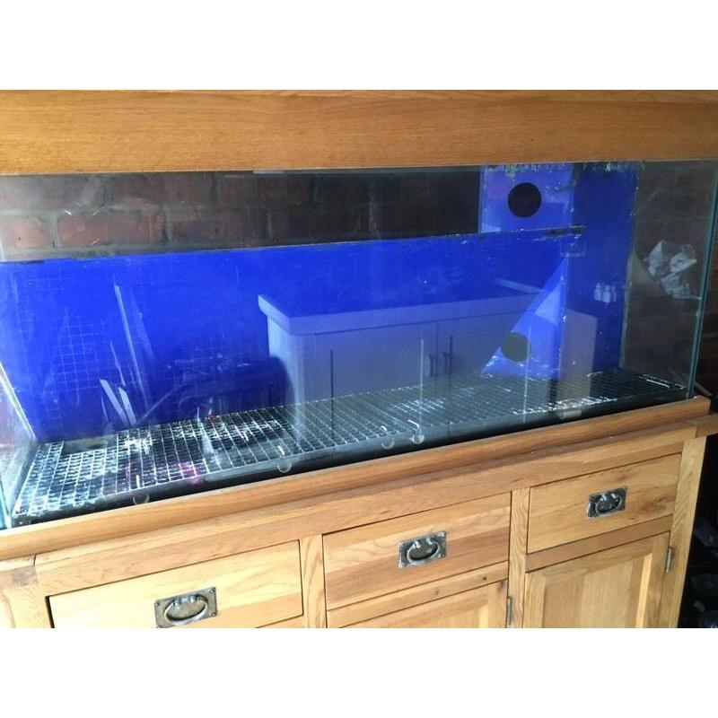 5ft solid oak wood fish tank tropical/marine with setup (delivery/installation)