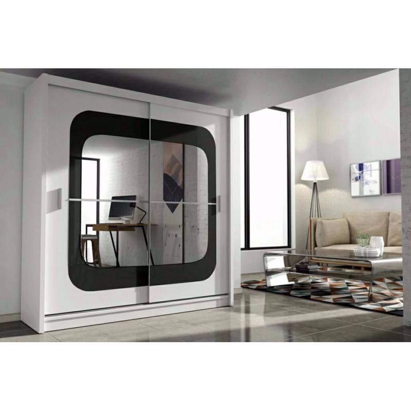 BRAND NEW-CHELSEA SLIDING DOOR GERMAN WARDROBE 203cm-2016 MODEL-MASSIVE STORAGE||
