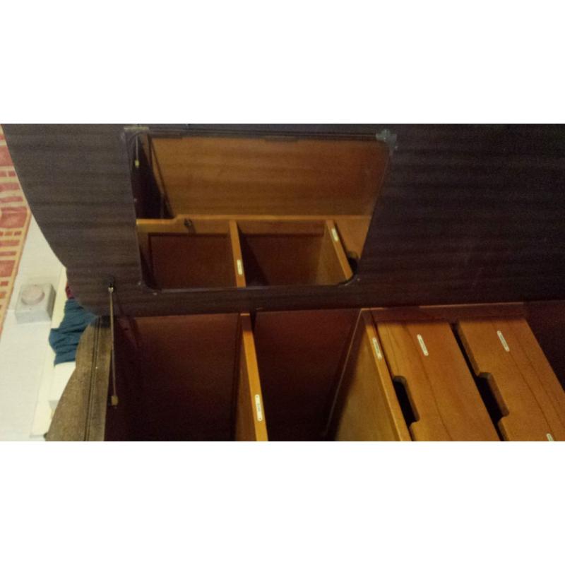 Lovely walnut vintage Gentleman's wardrobe