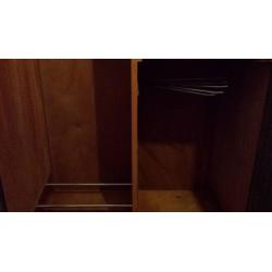 Lovely walnut vintage Gentleman's wardrobe