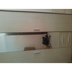 3 DOOR MIRRORED WARDROBE and 3+2 DRAWER CHEST