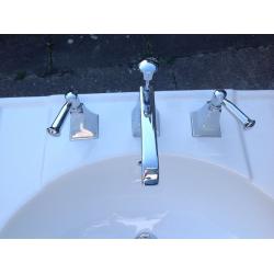New Kohler White Toilet, Cistern & Sink with chrome fitments