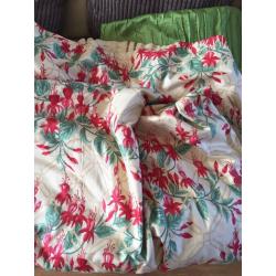 Very large pair of Laura Ashley curtains with tie backs