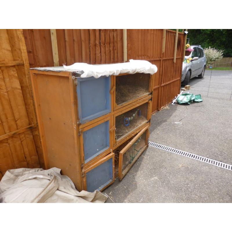 Triple rabbit hutch