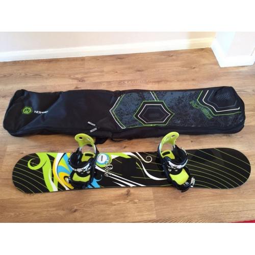 New snowboard, binding, bag & Google never be use