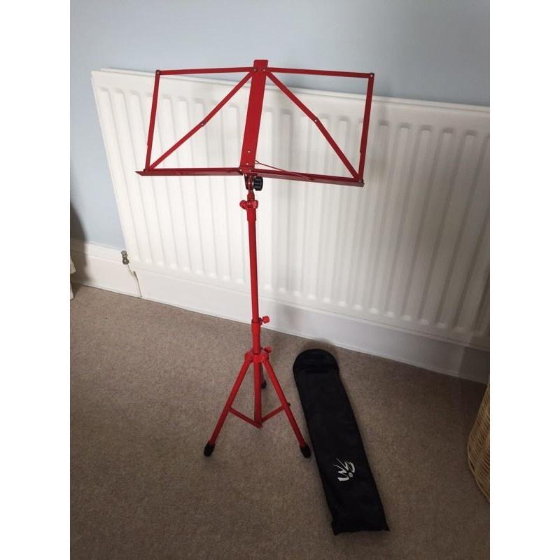 Red music stand