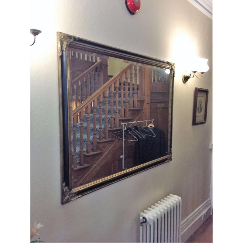 Black wood 53" mirror