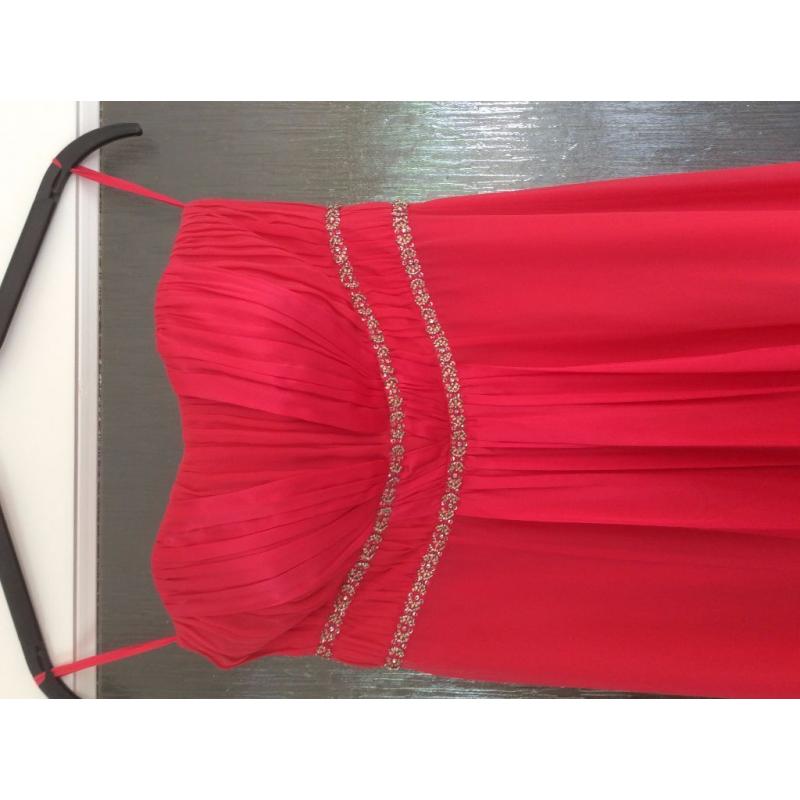 Monsoon Coral/Pink Floor Length Dress Size 8. Worn Once