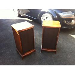 A pair of matching classic mahogany speaker stands