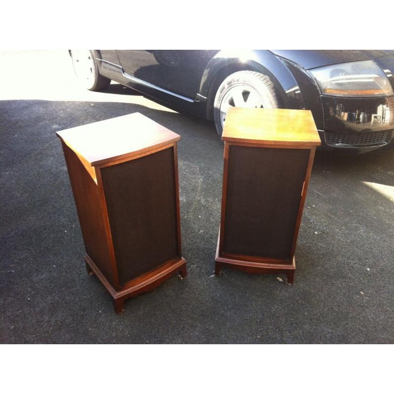 A pair of matching classic mahogany speaker stands