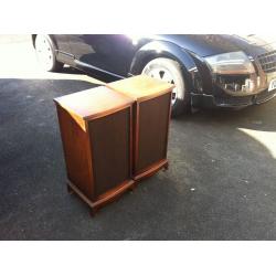 A pair of matching classic mahogany speaker stands