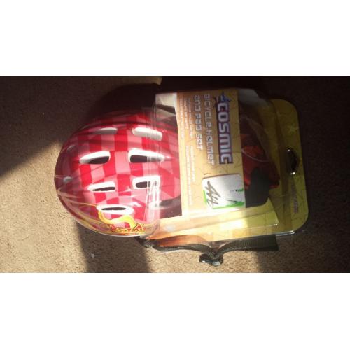 bicycle helmet and pad set new