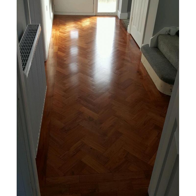 Reclaimed original parquet block flooring