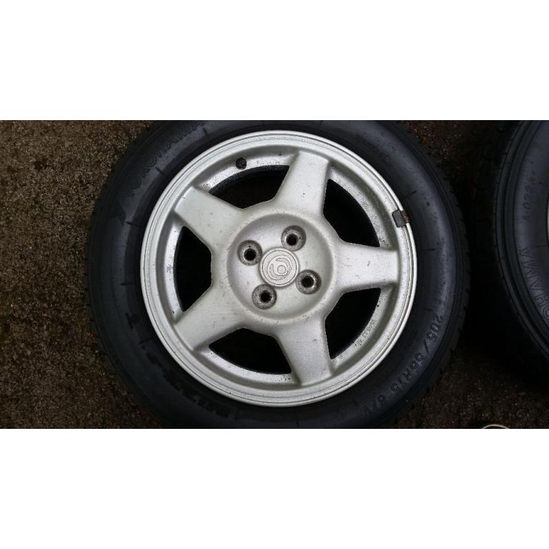mazda mx3 alloy wheels alloys 15" 4x100 pcd alloys