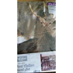 King size deer pattern duvet set