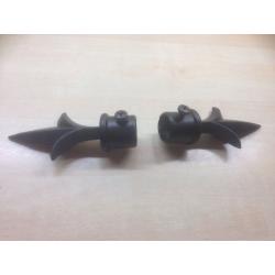 IKEA Black Gothic Style Curtain Pole Finials