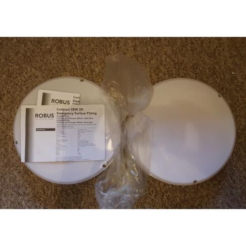 2x NEW Robus 28 Watt 2D Emergency Lights