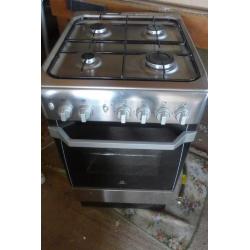 Indesit freestanding gas cooker, stainless, excellent condition