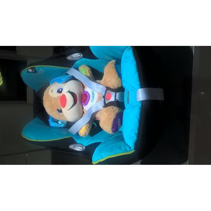 ? Maxi Cosi® Cabriofix Blue Green Aqua Colour/ Green Piping Baby Car Seat Group 0+ Infant Carrier