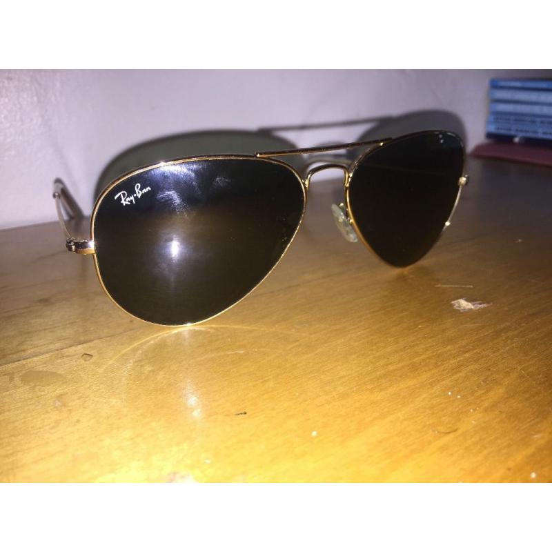 Gold plated raybans
