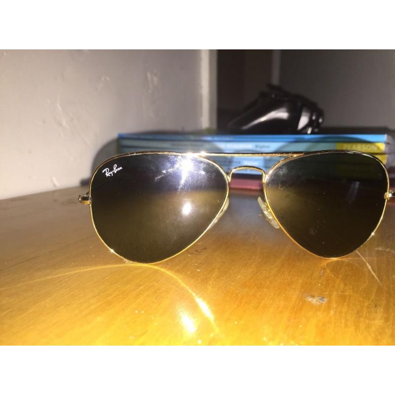 Gold plated raybans