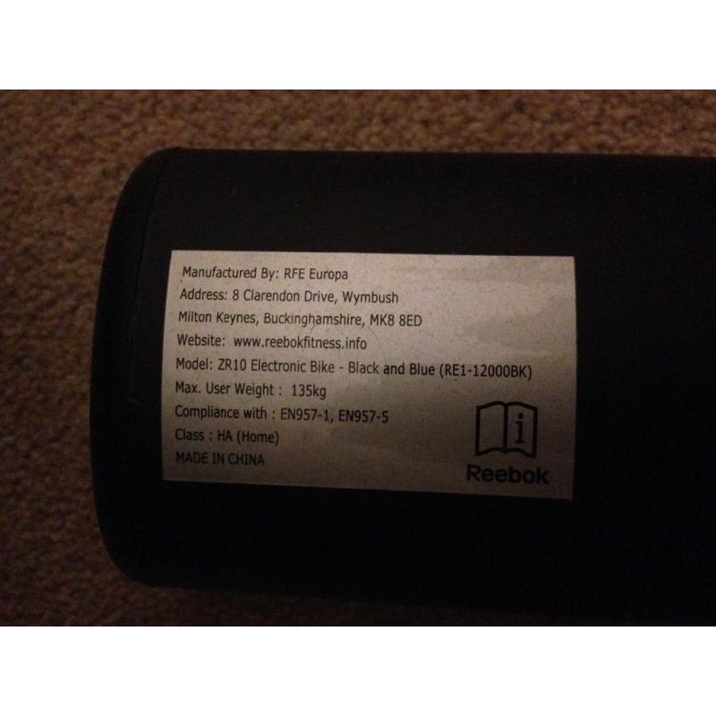 Reebok zr10 bike excellent condition