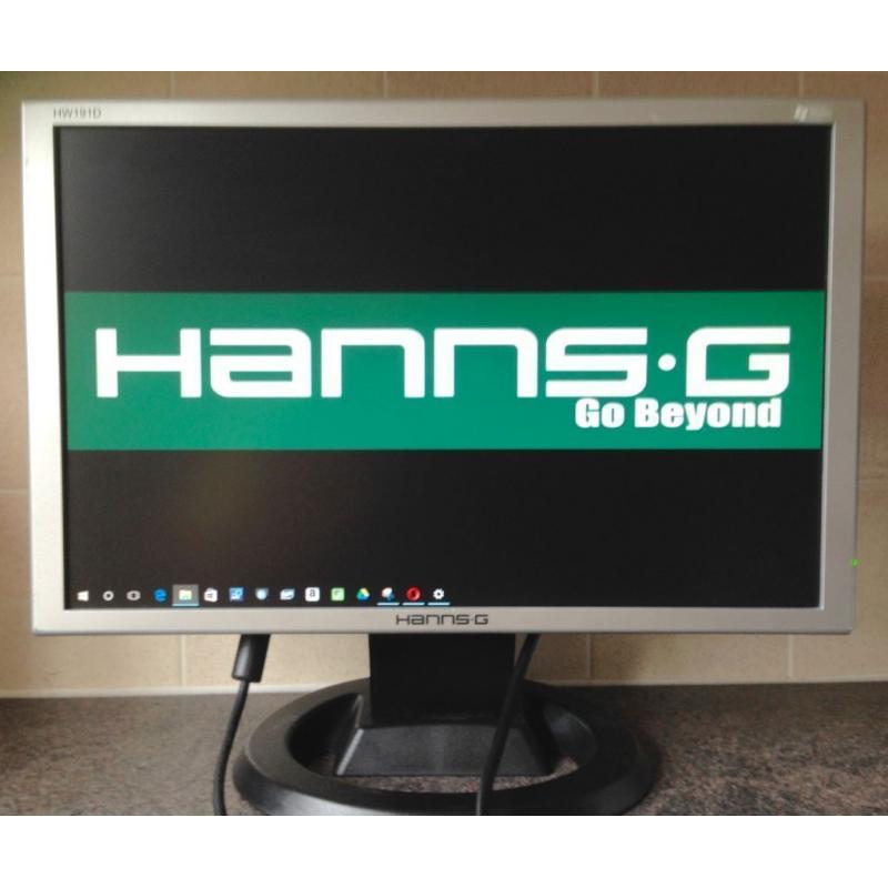 19 inch HannsG HW191D Widescreen LCD TFT VGA DVI Speakers computer Screen Monitor with speakers
