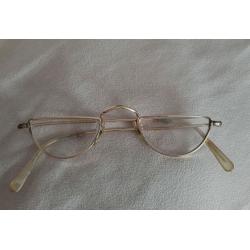 VINTAGE ALGHA 20 CT Gold Filled Half Moon / Half Eye Glasses