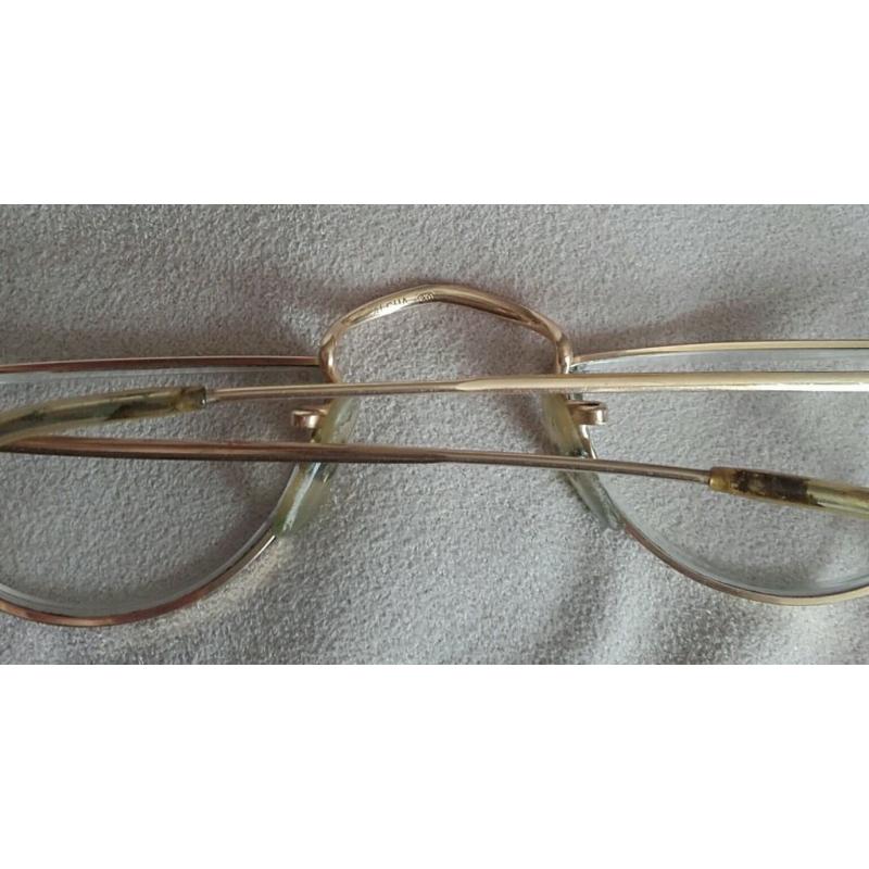 VINTAGE ALGHA 20 CT Gold Filled Half Moon / Half Eye Glasses