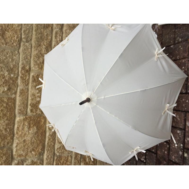 Cream wedding umbrellas 2