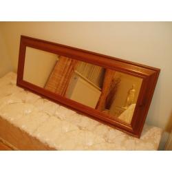 MIRROR - ANTIQUE PINE FRAME - COUNTRY / RUSTIC