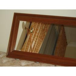 MIRROR - ANTIQUE PINE FRAME - COUNTRY / RUSTIC