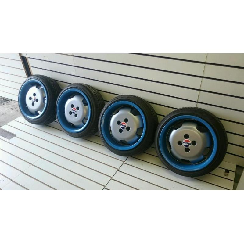 One of a kind! 4x100 Joe Wheels 15" alloys Mk1 mk2 golf polo lupo audi 80 VAG