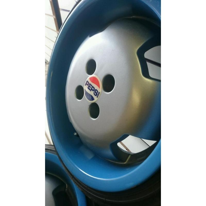 One of a kind! 4x100 Joe Wheels 15" alloys Mk1 mk2 golf polo lupo audi 80 VAG