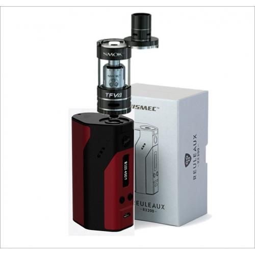 Wismec RX200 + SMOK TFV4 FULL KIT - 200w Box Mod vape - RED and Black