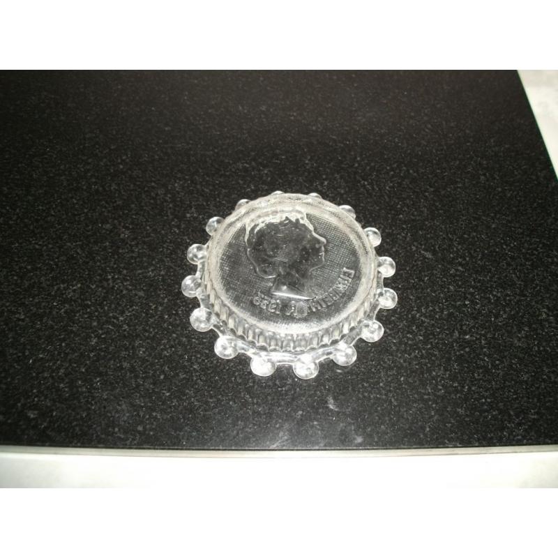 Eizabeth R 1953 Glass Pin Dish