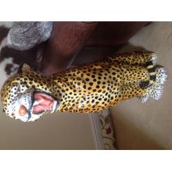 Life size floor standing China leopard...small chip on teeth the raise perfect