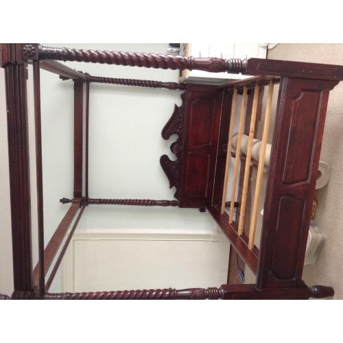 Solid Hardwood Fourposter Queen Bedframe.
