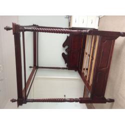 Solid Hardwood Fourposter Queen Bedframe.