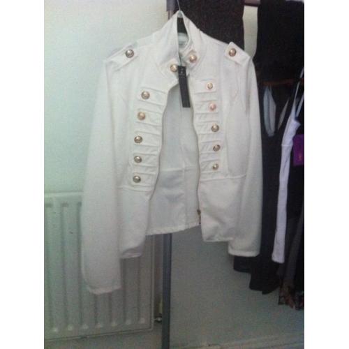 White military jacket size 10